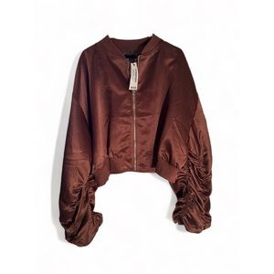 Chocolate bomber jacket